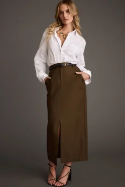 Online Gisele White Poplin Button Down Workwear Tops|Long Sleeves