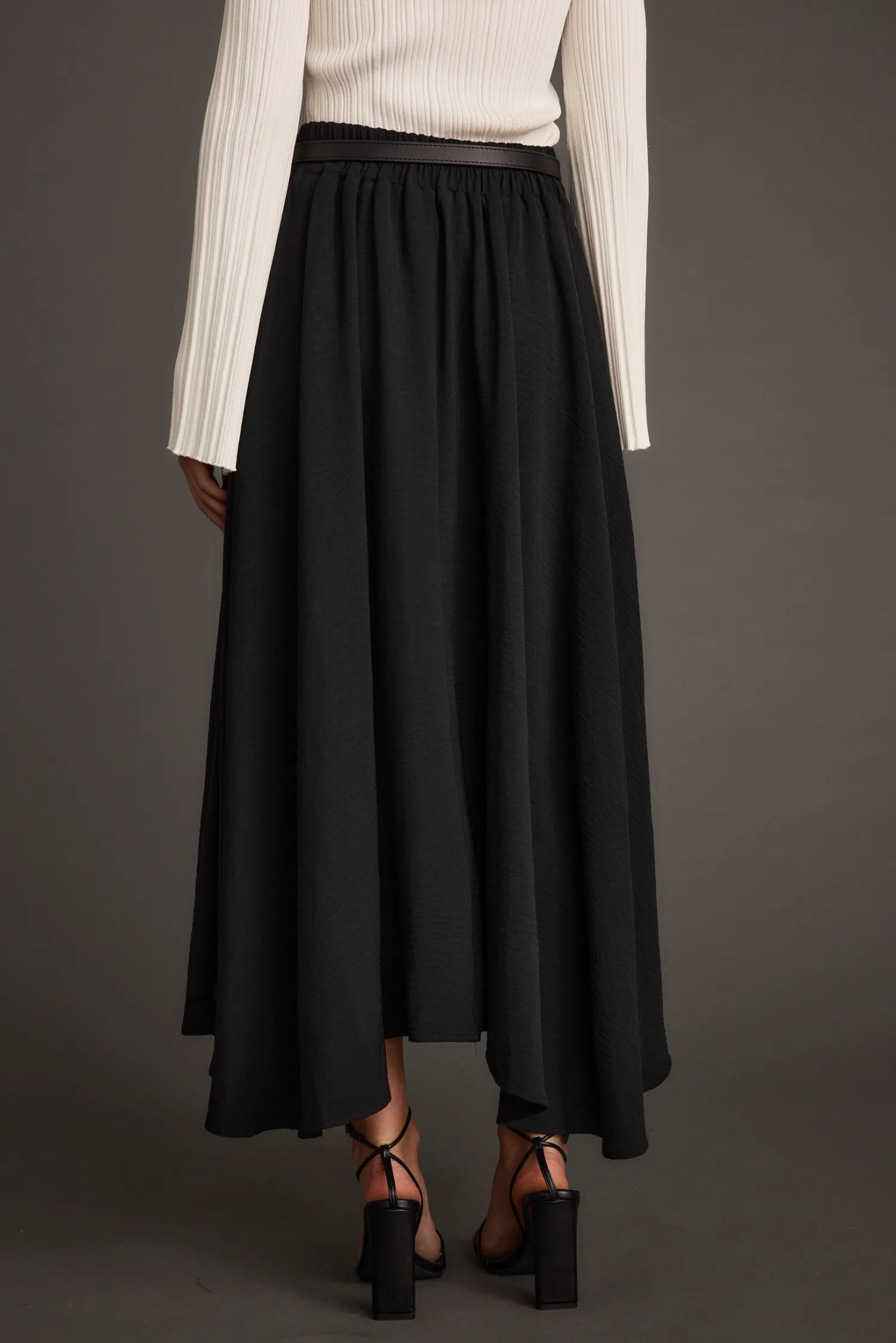 Online Gloria Black Midi Skirt Skirts