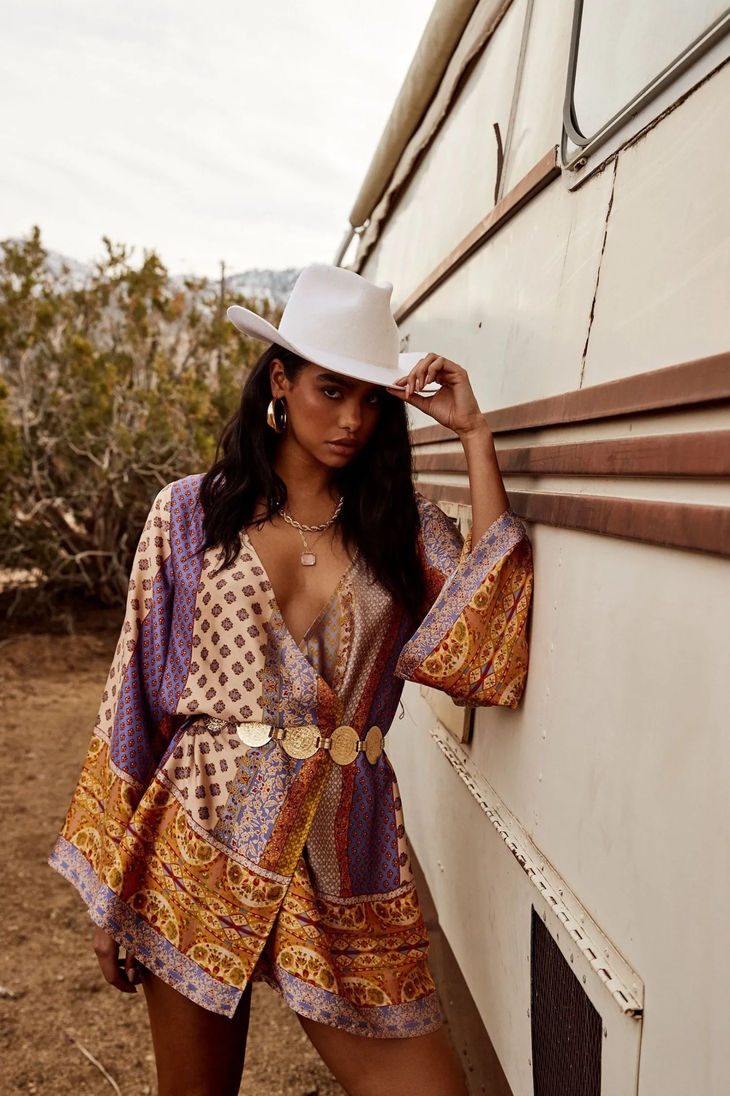 Outlet Gold Standard Multicolored Kimono Dress Seashells + Wedding Bells|For You And Your Bestie