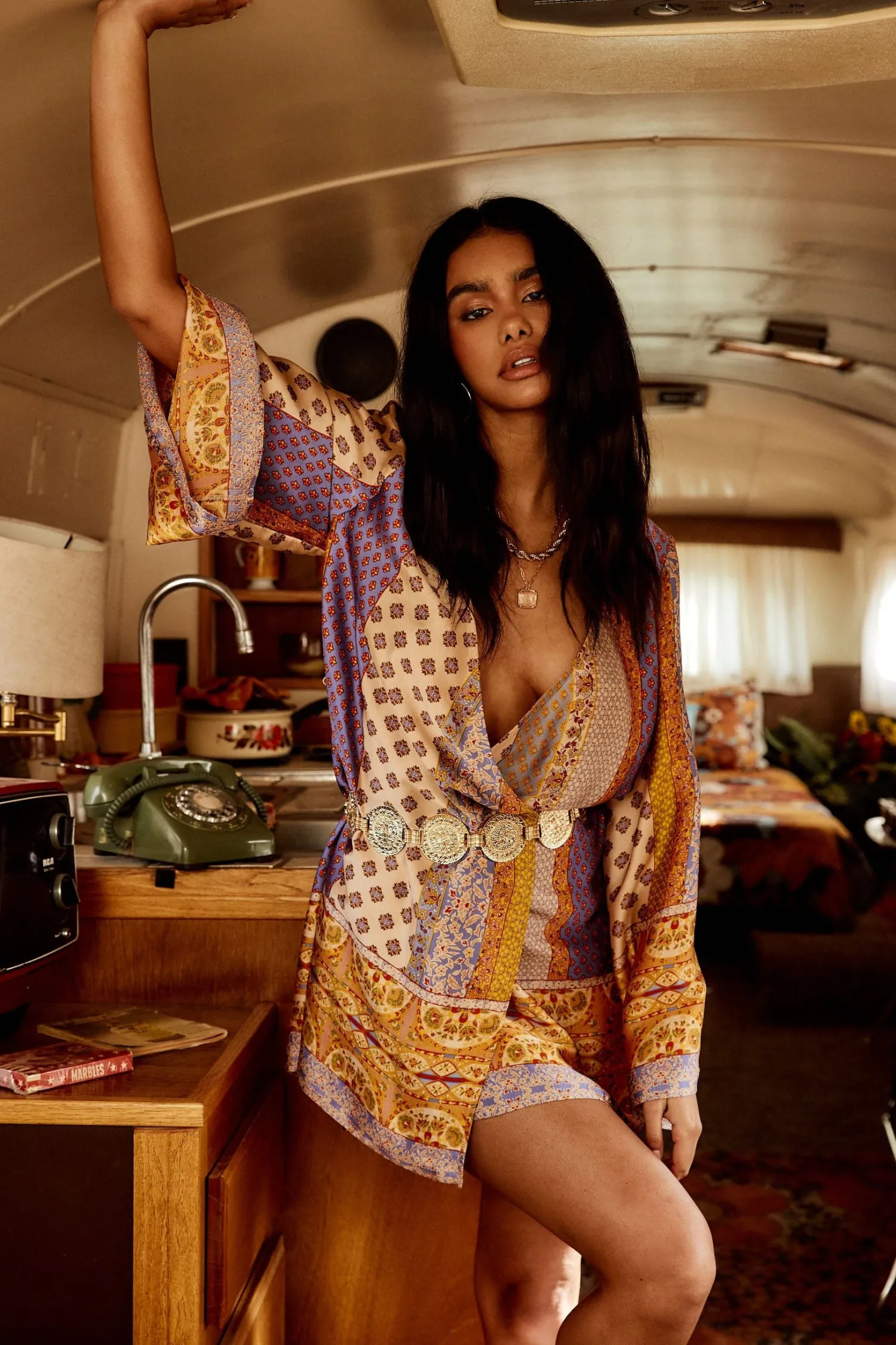 Outlet Gold Standard Multicolored Kimono Dress Seashells + Wedding Bells|For You And Your Bestie