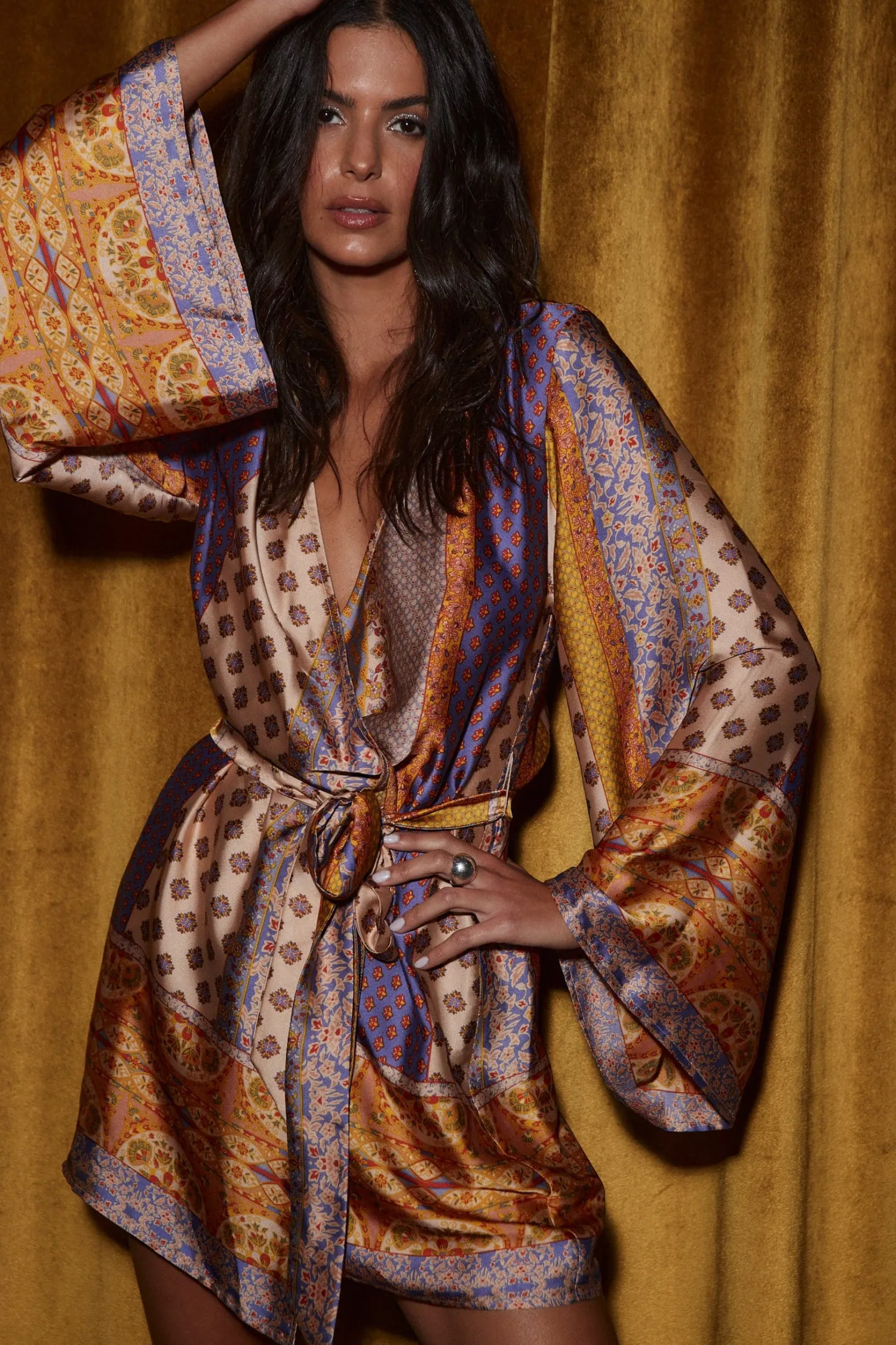 Outlet Gold Standard Multicolored Kimono Dress Seashells + Wedding Bells|For You And Your Bestie