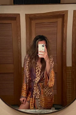 Outlet Gold Standard Multicolored Kimono Dress Seashells + Wedding Bells|For You And Your Bestie