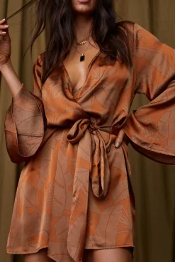 Sale Gold Standard Rust Kimono Dress Festival Restocked|For You And Your Bestie