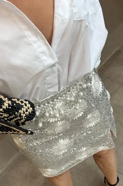 Clearance Grace Vintage Pearl Drop Chain Belt Belts|The White Edit
