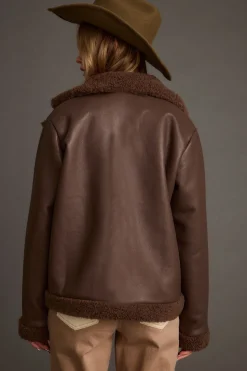 Sale Great Falls Brown Sherpa Coat Outerwear|Jackets