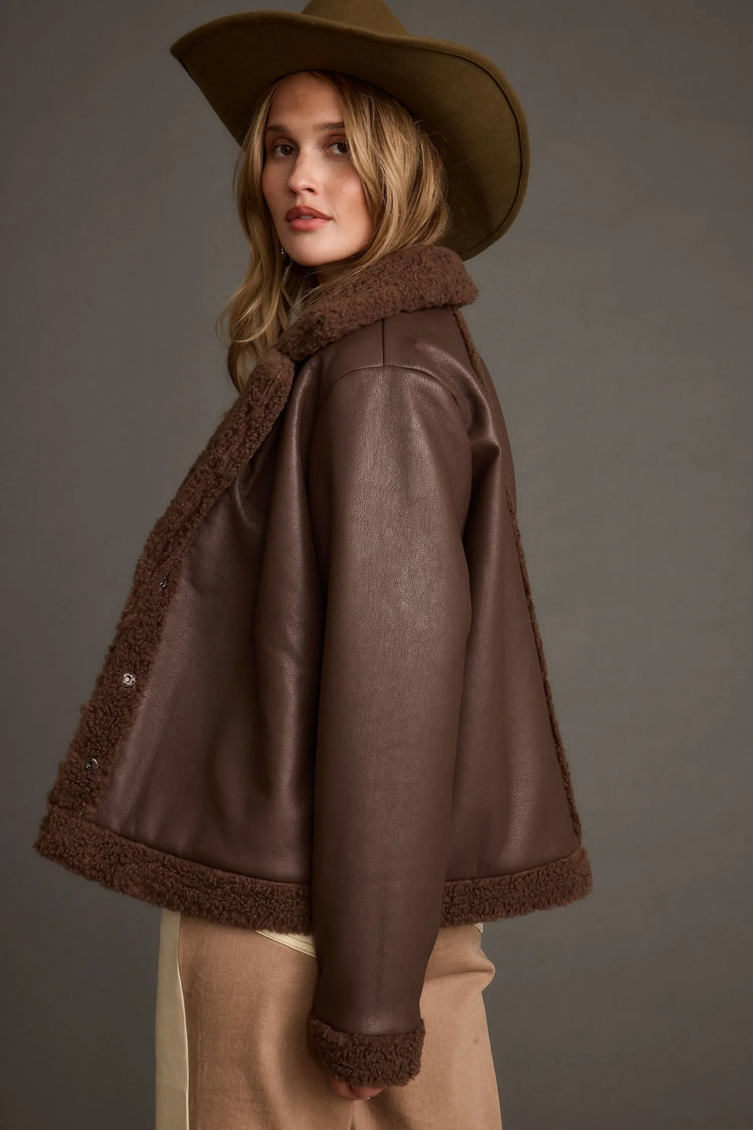 Sale Great Falls Brown Sherpa Coat Outerwear|Jackets