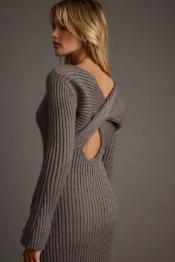 Sale Gwyneth Grey Sweater Midi Dress Date Night Dresses|Day Dresses