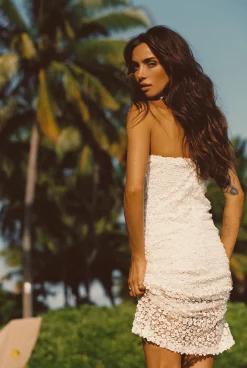 Best Hannah White Floral Applique Midi Dress Golden Hour Bachelorette|Western Bachelorette