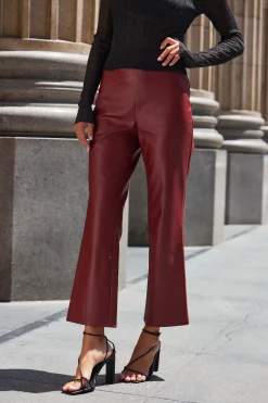 New Hayden Burgundy Faux Leather Pants Pants