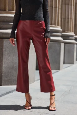 New Hayden Burgundy Faux Leather Pants Pants