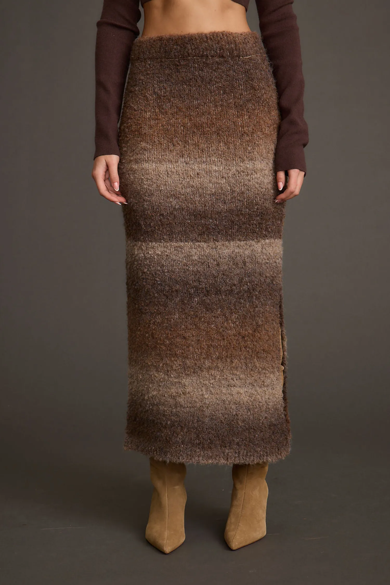 Online Helena Ombre Sweater Midi Skirt Date Night Bottoms|Skirts