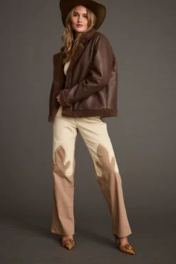 New High Noon Two Tone Western Pants Denim|Pants