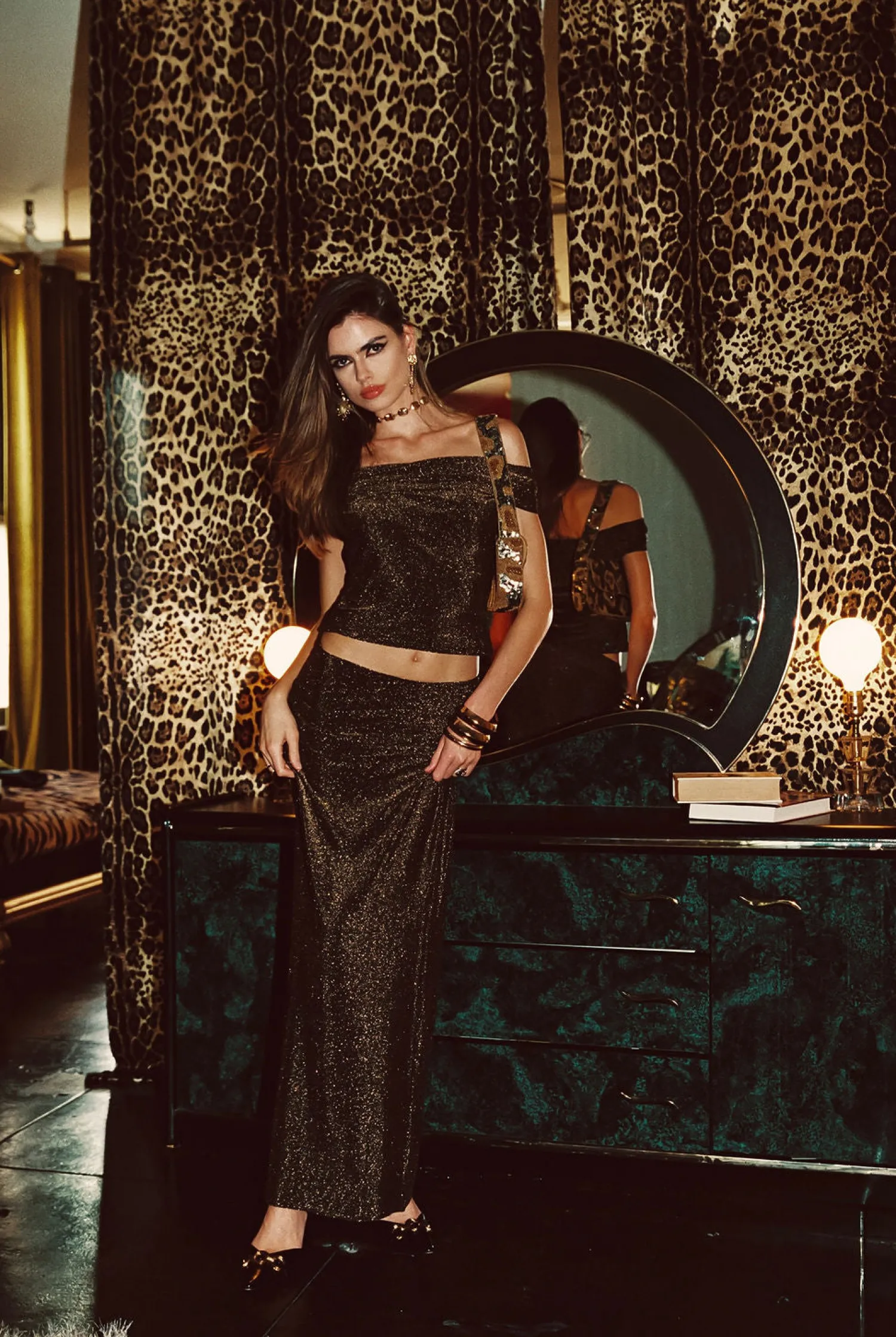 Online Hypnotized Gold Lurex Maxi Skirt Date Night Bottoms|Skirts