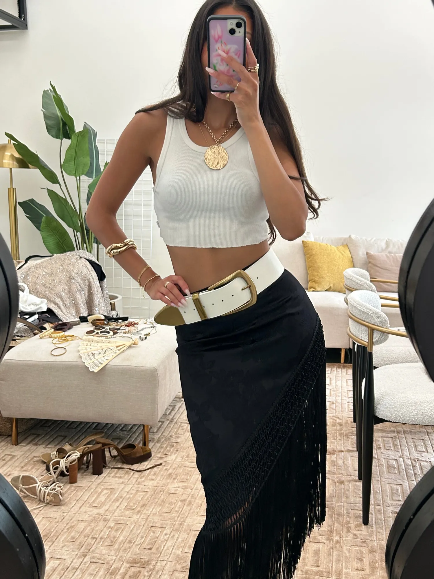 Best Jasper White And Gold Statement Belt Belts