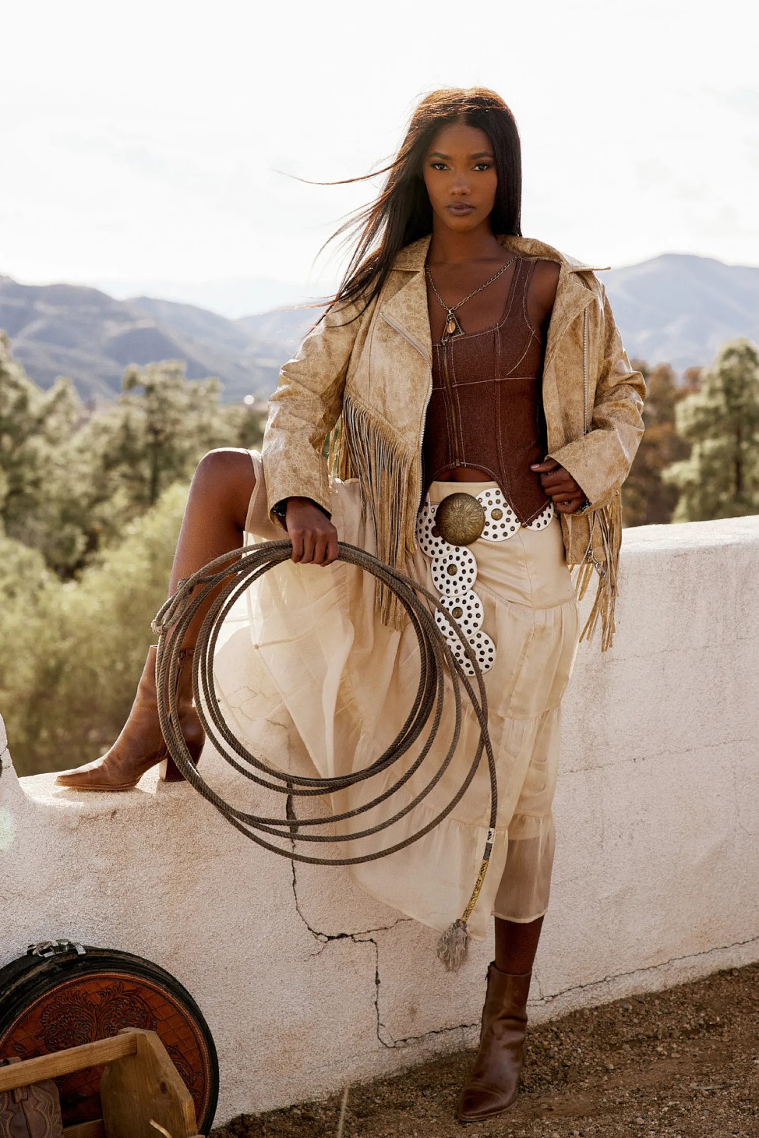 Hot Jolene Beige Tulle Tier Maxi Skirt Skirts|Festival Bottoms