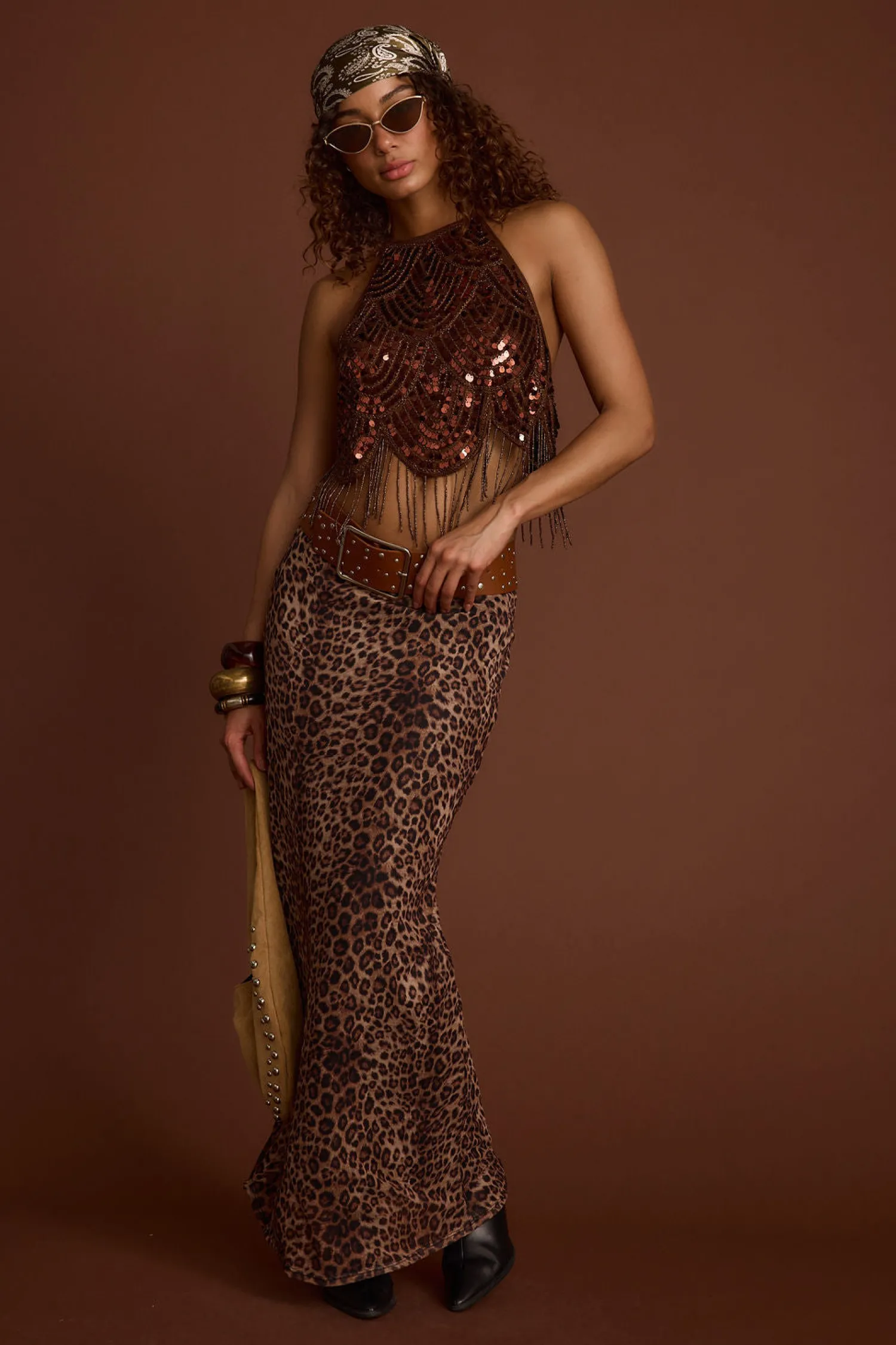 Fashion Julia Leopard Print Maxi Skirt Date Night Bottoms|Skirts