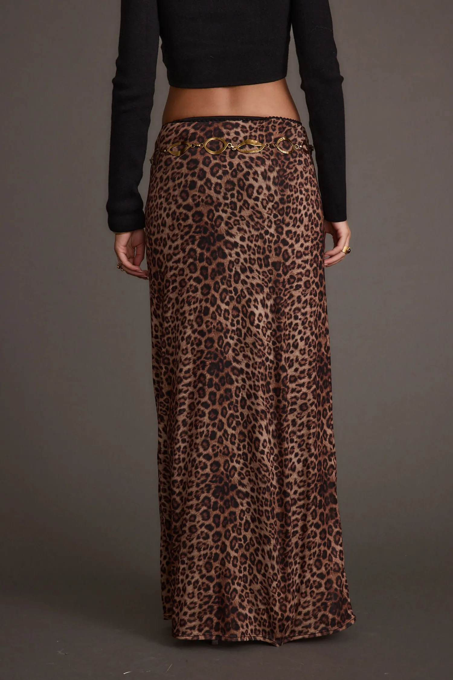Fashion Julia Leopard Print Maxi Skirt Date Night Bottoms|Skirts