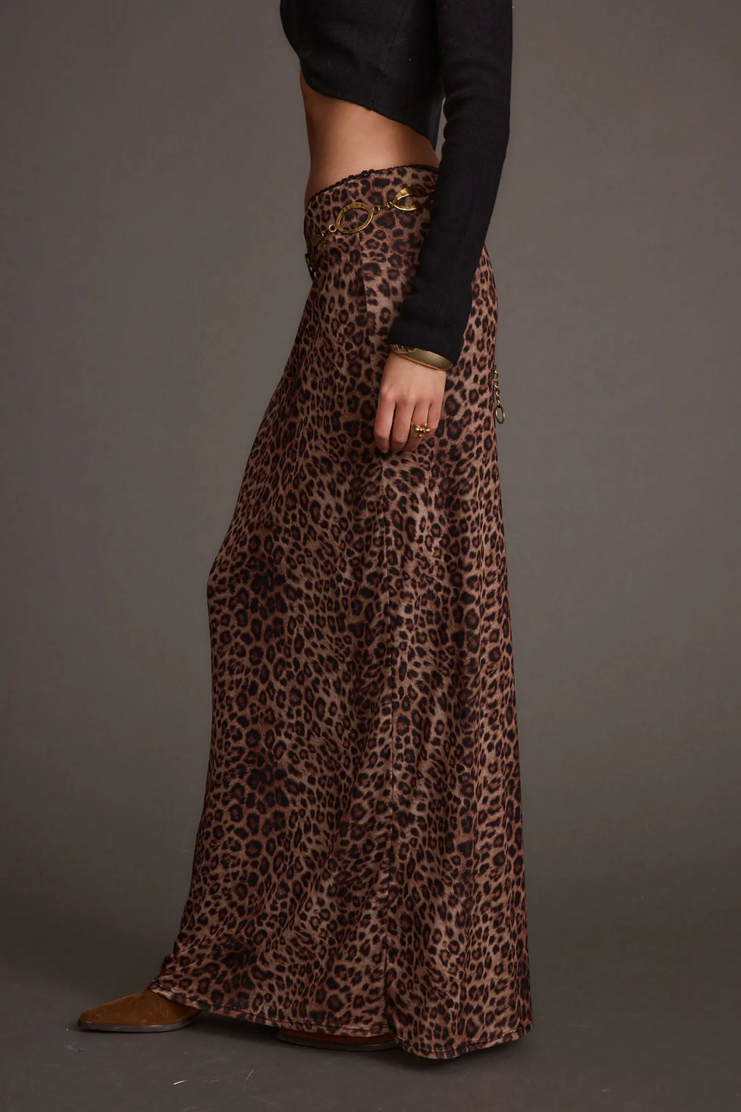 Fashion Julia Leopard Print Maxi Skirt Date Night Bottoms|Skirts