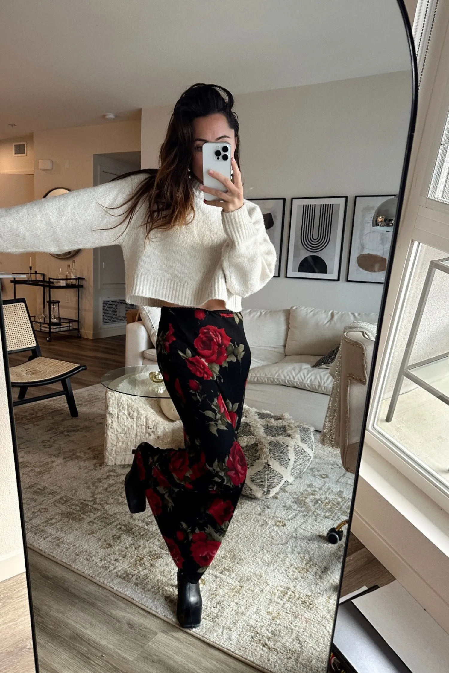 Clearance Julia Red Rose Mesh Maxi Skirt Date Night Bottoms|Skirts