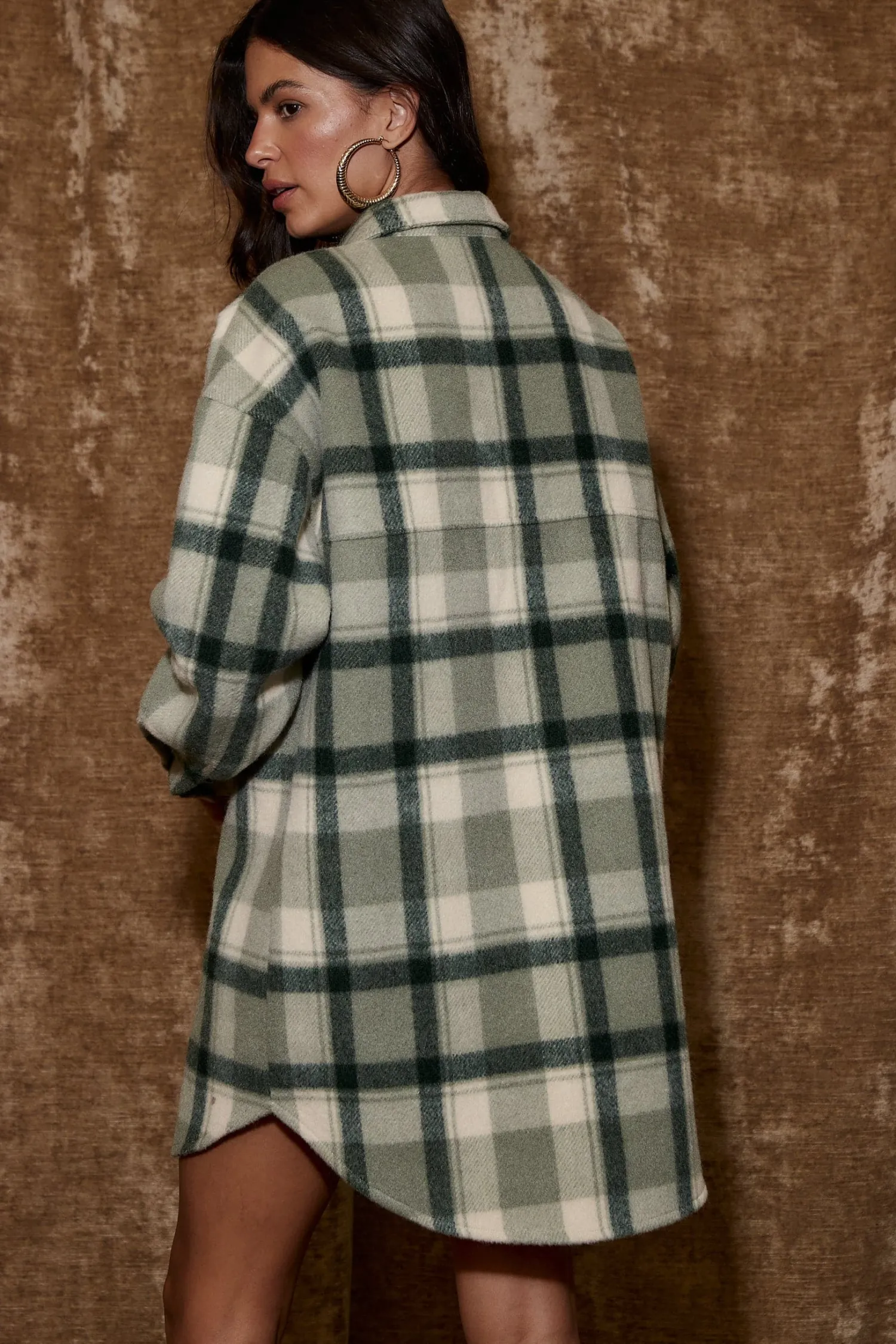 Hot Kellan Emerald Plaid Mini Dress Day Dresses|Mini Dresses