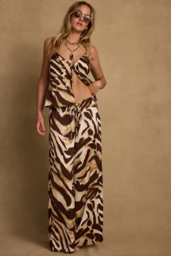 Discount Kiki Mocha Zebra Pant Date Night Bottoms|Sets