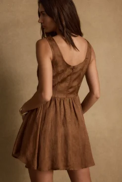 Clearance Kit Mocha Floral Micro Mini Dress For You And Your Bestie|Festival Dresses