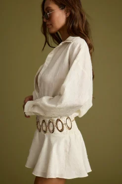 Fashion Lennox Ivory Drop Waist Micro Mini Dress The White Edit|Honeymoon