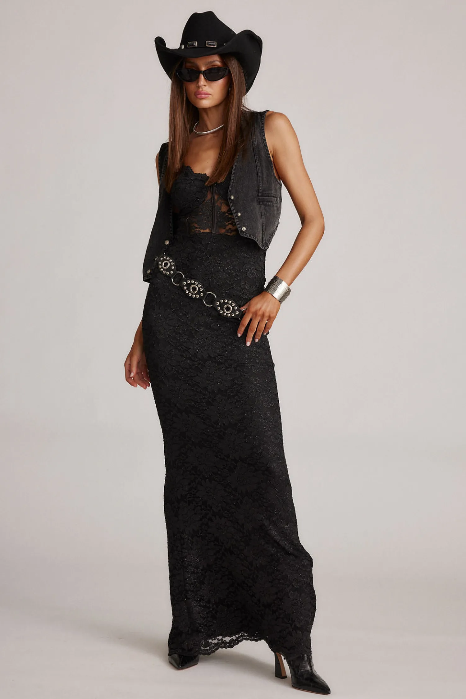 Best Lizette Black Lace Maxi Gown Wedding Guest Dresses|Maxi Dresses
