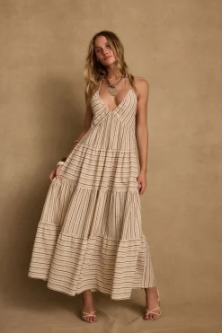 Discount Lorena Striped Linen Maxi Dress Day Dresses|Vacation Dresses
