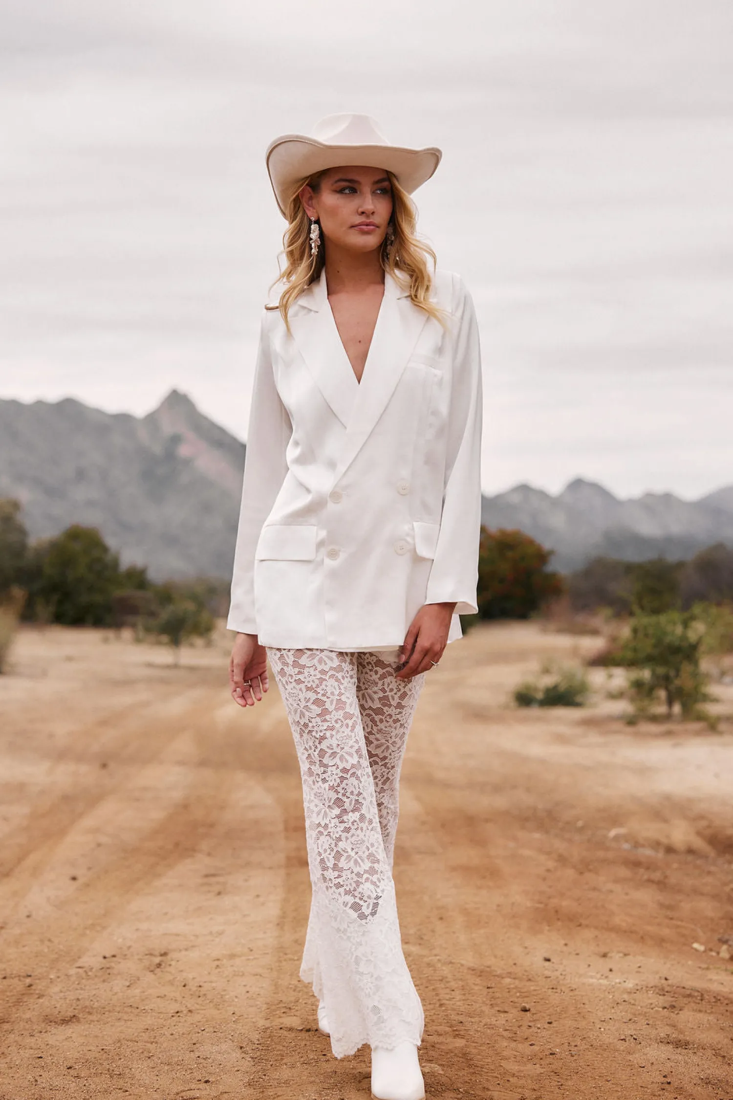 Online Madison White Satin Blazer Jackets|Sets