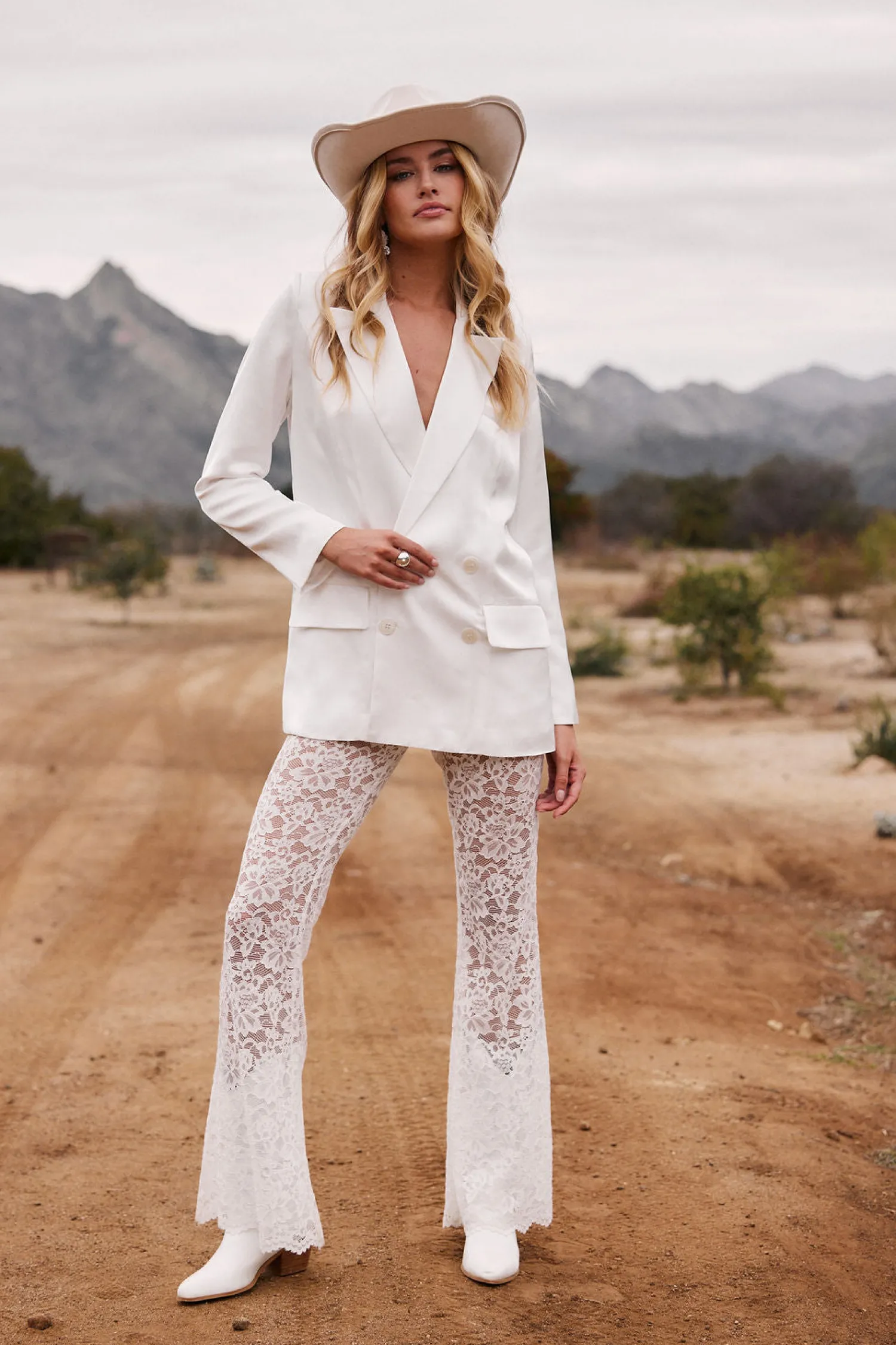 Online Madison White Satin Blazer Jackets|Sets