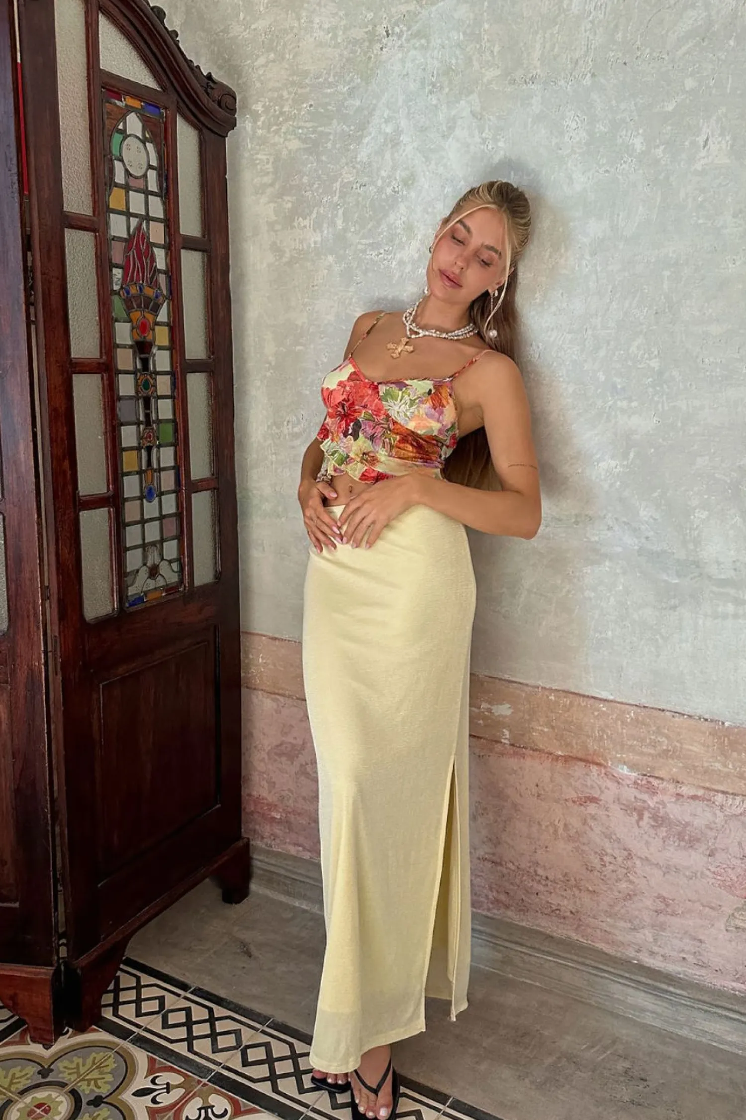 Discount Maldives Baby Yellow Maxi Skirt Skirts|Vacation Sets