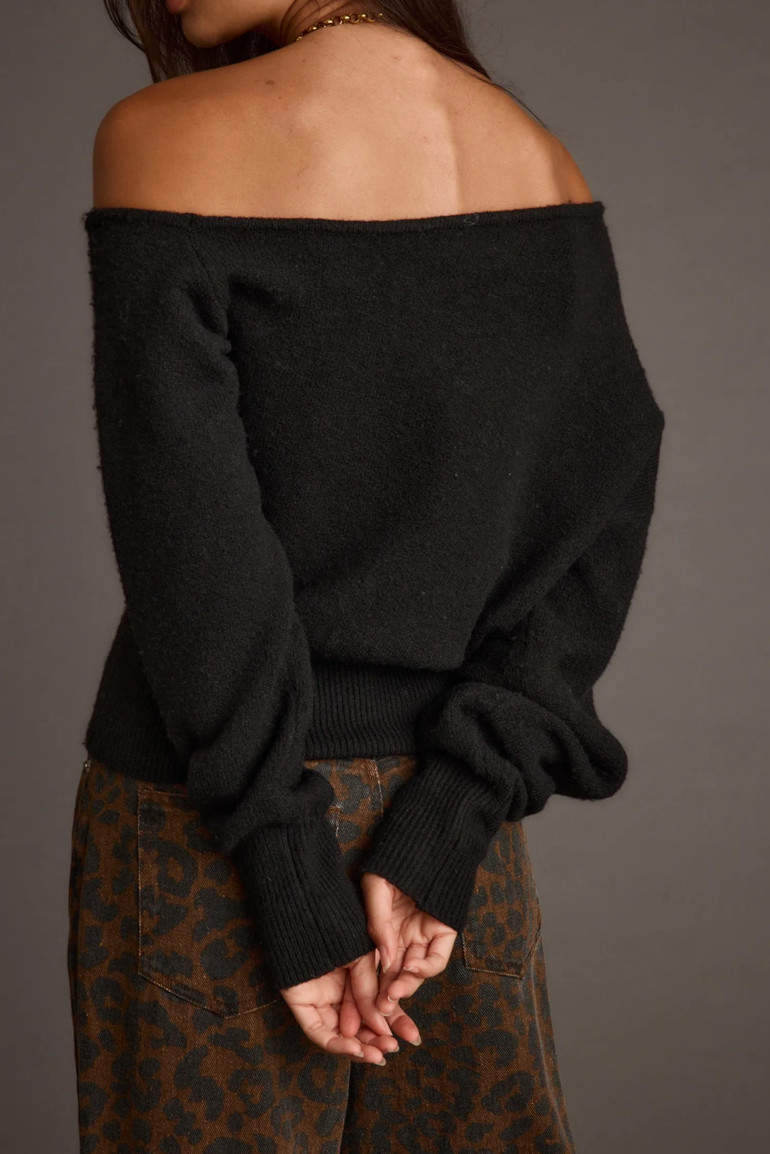 Sale Margot Black Asymmetrical Sweater Sweaters + Cardis|Long Sleeves