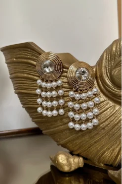 Discount Mariana Gold Pearl Fringe Earrings Jewelry|The White Edit