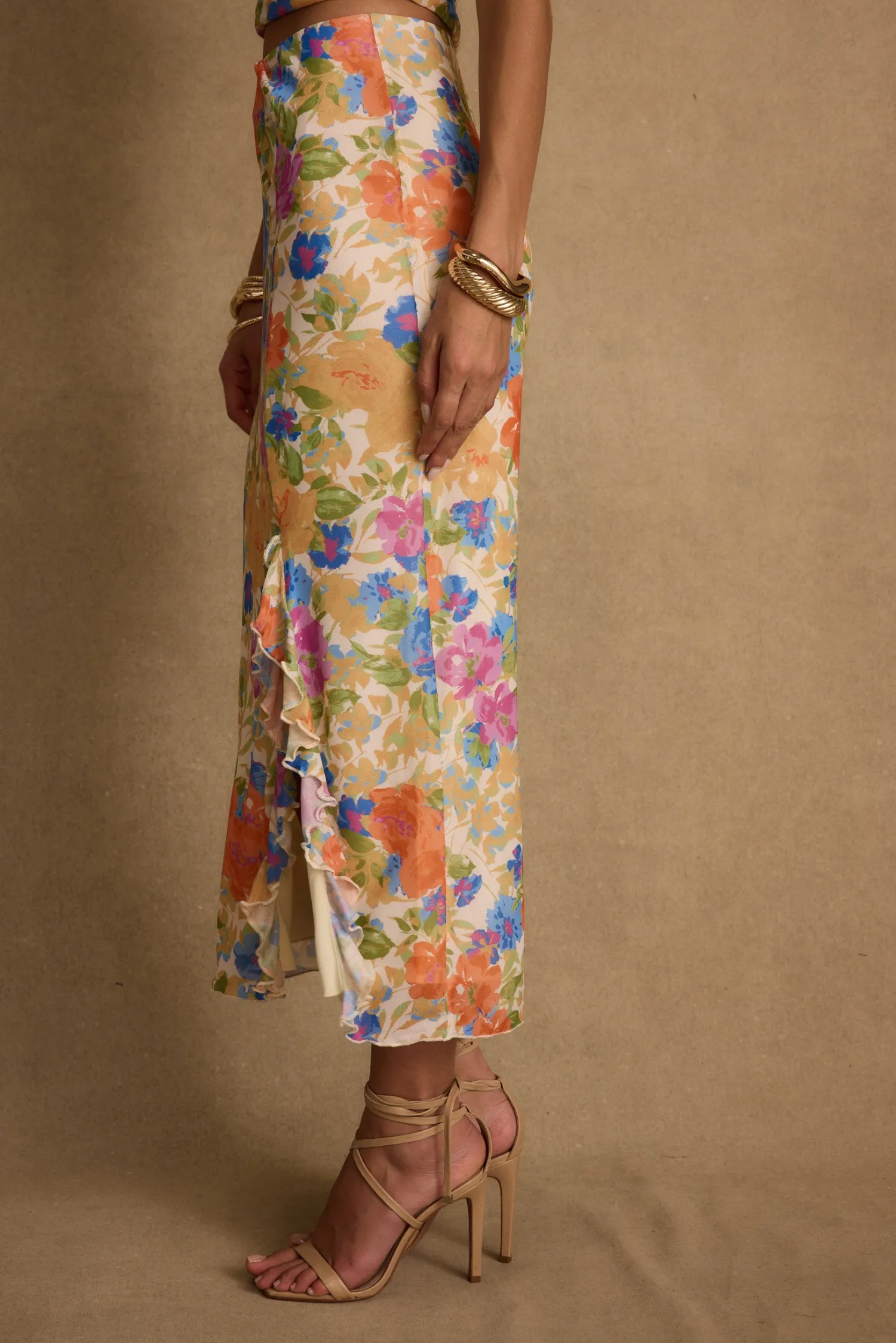 Discount Marisol Floral Mesh Midi Skirt Skirts|Sets