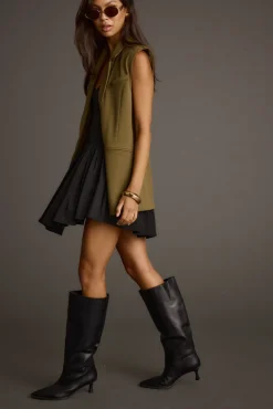 Fashion Marlowe Olive Sleeveless Blazer Tees + Tanks|Vacation Tops