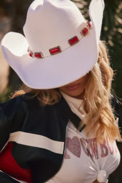 Sale McGraw White Cowboy Hat Hats|Denim + Diamonds Bachelorette
