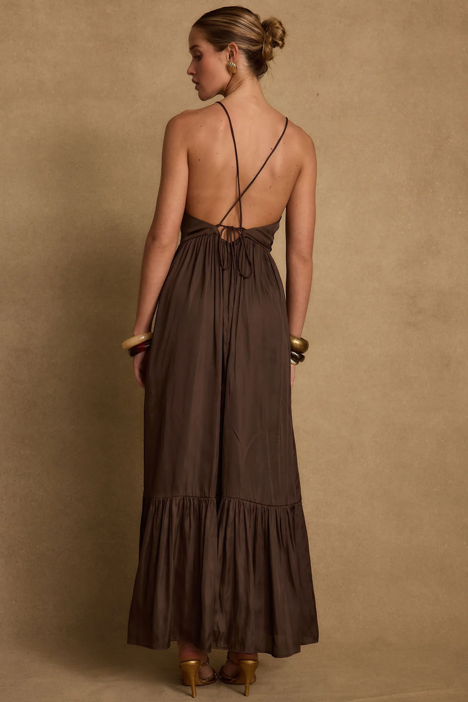 Clearance Mia Espresso Maxi Dress Date Night Dresses|Day Dresses