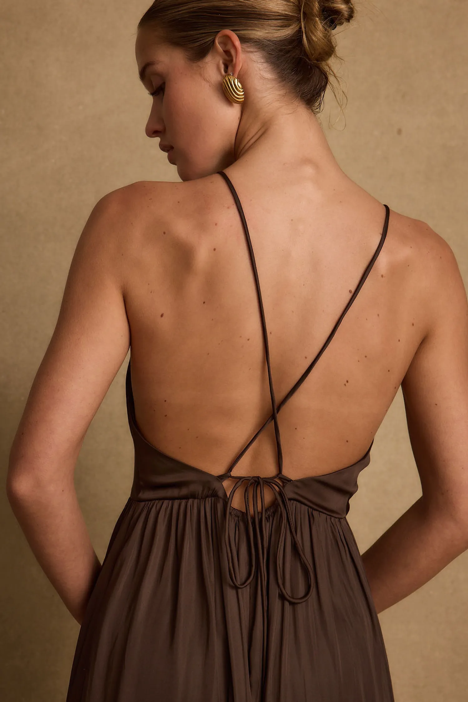 Clearance Mia Espresso Maxi Dress Date Night Dresses|Day Dresses