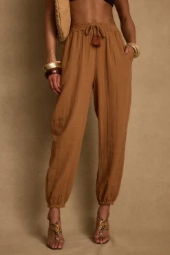 Sale Midsummer Clay Linen Joggers Pants