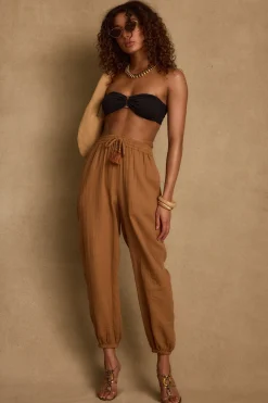 Sale Midsummer Clay Linen Joggers Pants