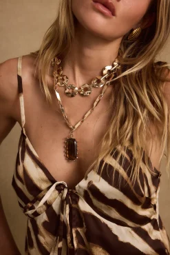 Outlet Moonbeam Gold Statement Necklace Jewelry
