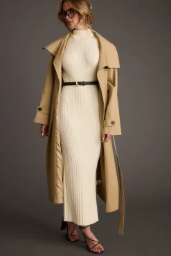 Discount Moss Khaki Classic Trench Coat Jackets|Long Sleeves