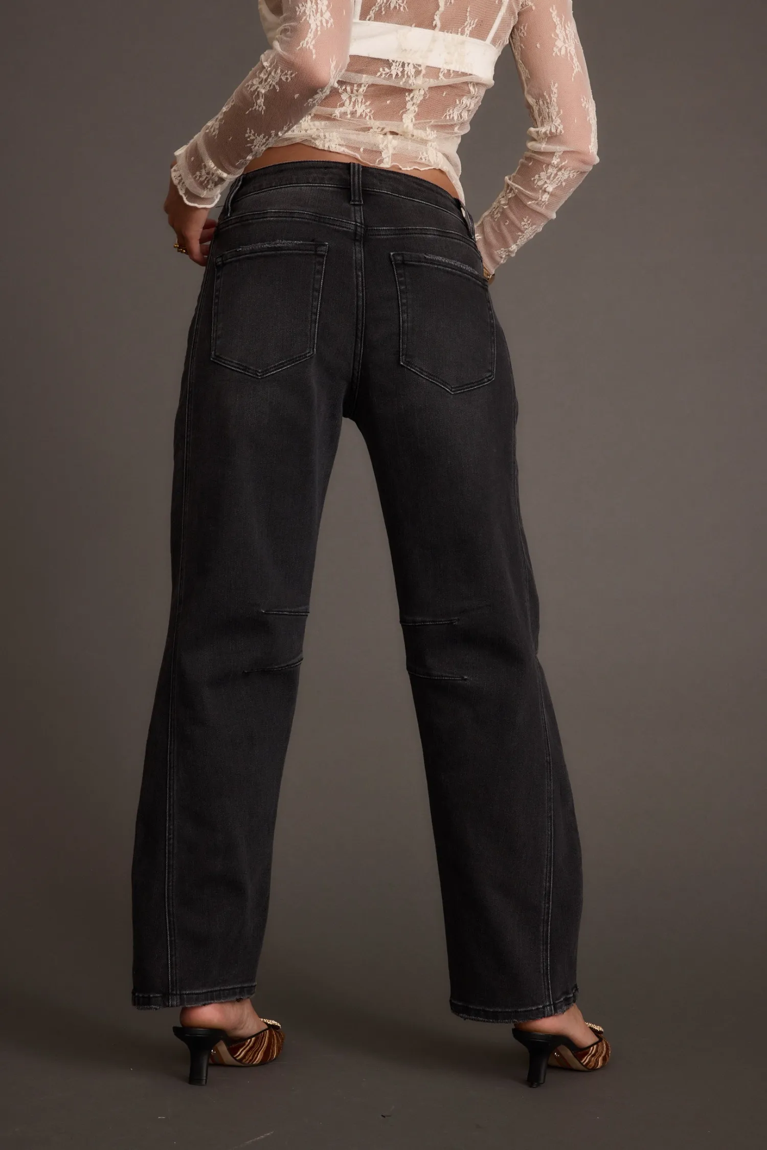 Clearance Muse Washed Black Barrel Denim Jeans Denim|Pants