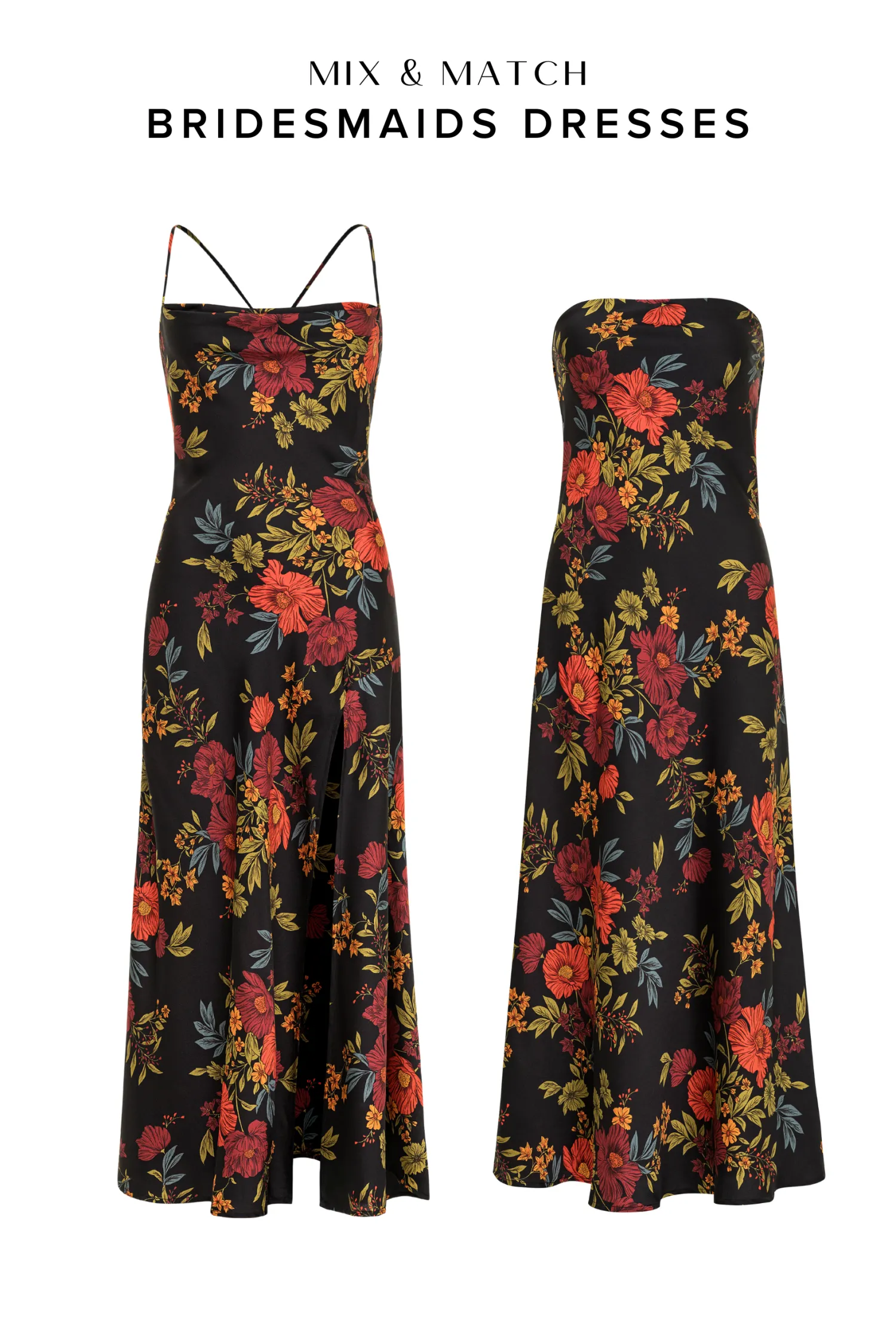 Discount Natalia Black Floral Strapless Maxi Dress Party Dresses|Wedding Guest Dresses