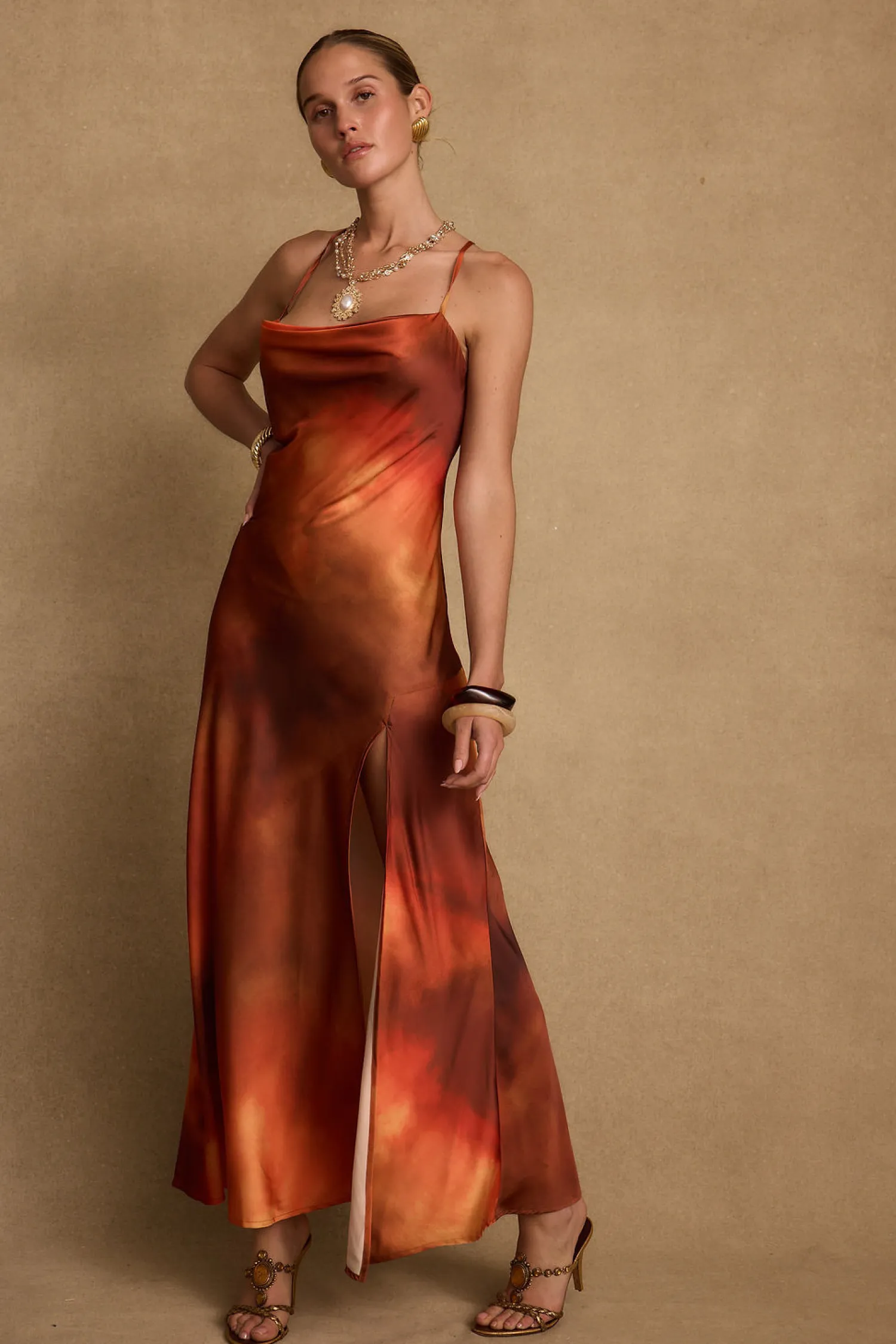 Online Natalia Sunset Ombre Maxi Dress Seashells + Wedding Bells|Party Dresses