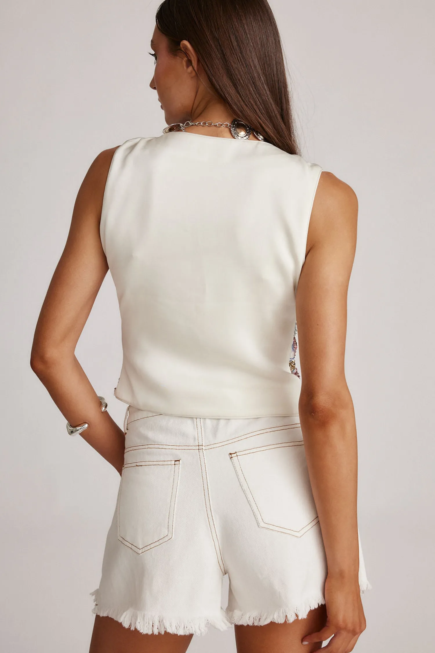 Discount Nixie Mulitcolor Sequin Vest Tees + Tanks|Denim + Diamonds Bachelorette