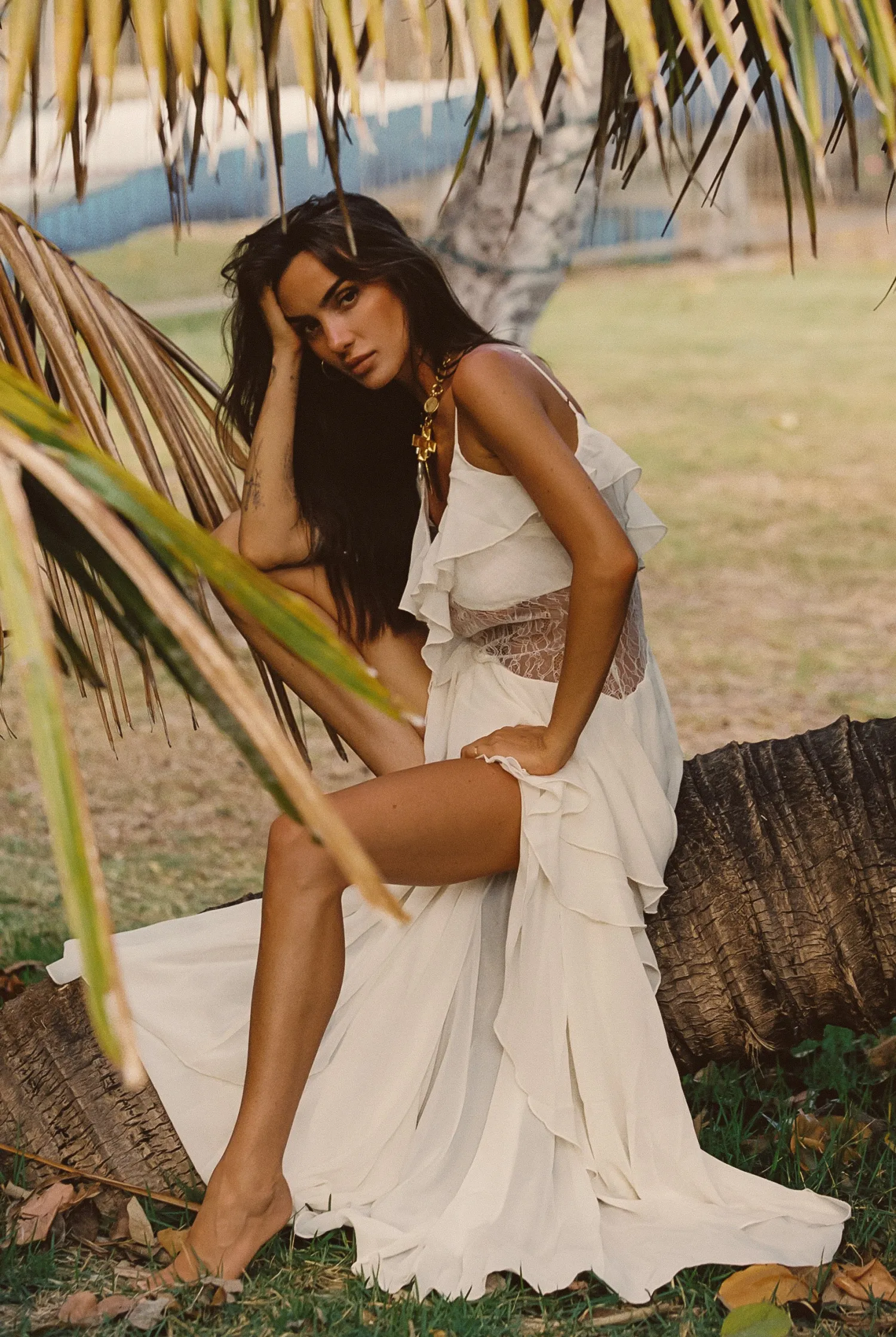 Fashion Nyx Ivory Lace Inset Ruffle Maxi Dress The White Edit|Western Bachelorette