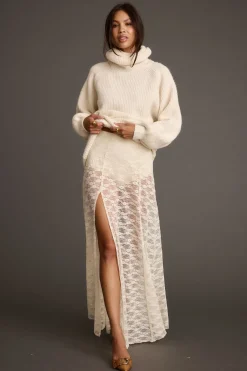 Online Odessa White Lace Maxi Skirt Skirts|Denim + Diamonds Bachelorette