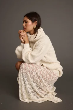 Online Odessa White Lace Maxi Skirt Skirts|Denim + Diamonds Bachelorette